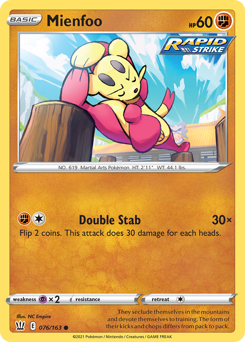 Pokemon Battle Styles Mienfoo - 76