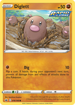 Pokemon Chilling Reign Diglett - 76