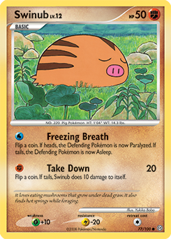 Pokemon Stormfront Swinub - 77