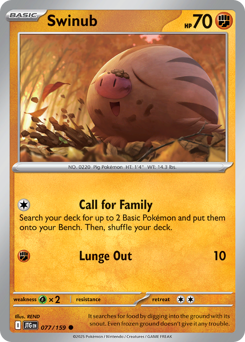 Pokemon Journey Together Swinub - 77