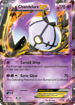 Pokemon Legendary Treasures Chandelure-EX - 77