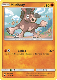 Pokemon Burning Shadows Mudbray - 77