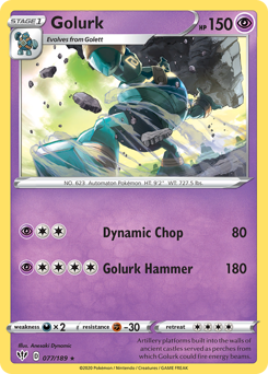 Pokemon Darkness Ablaze Golurk - 77
