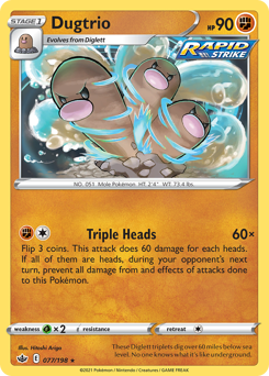 Pokemon Chilling Reign Dugtrio - 77