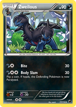 Pokemon Plasma Freeze Zweilous - 77