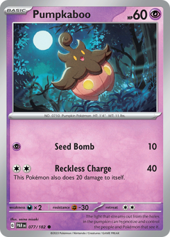 Pokemon Paradox Rift Pumpkaboo - 77