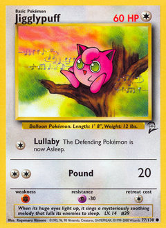 Pokemon Base Set 2 Jigglypuff - 77