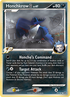 Pokemon Platinum Honchkrow G - 77