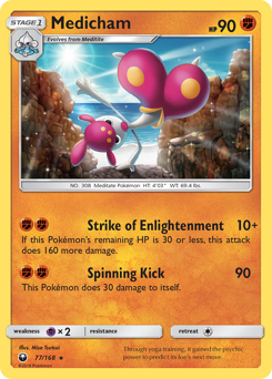 Pokemon Celestial Storm Medicham - 77