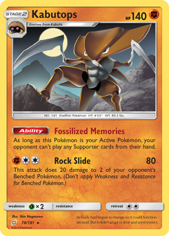 Pokemon Team Up Kabutops - 78