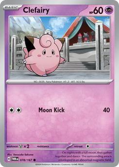 Pokemon Twilight Masquerade Clefairy - 78