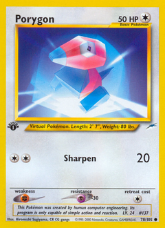 Pokemon Neo Destiny Porygon - 78