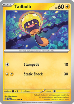 Pokemon Paldea Evolved Tadbulb - 78