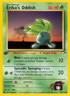 Pokemon Gym Heroes Erika's Oddish - 78