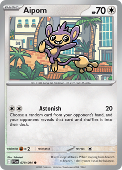 Pokemon Phantasmal Flames Aipom - 78