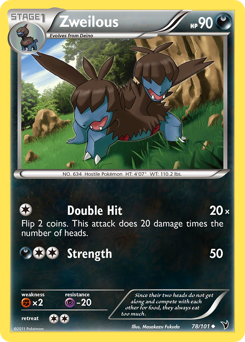 Pokemon Noble Victories Zweilous - 78