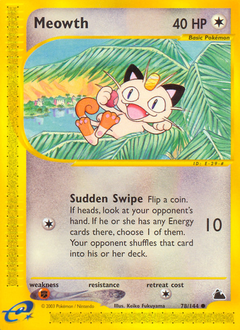 Pokemon Skyridge Meowth - 78