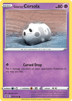 Pokemon Rebel Clash Galarian Corsola - 78