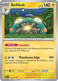 Pokemon Obsidian Flames Bellibolt - 78