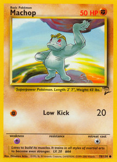 Pokemon Base Set 2 Machop - 78
