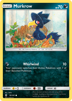 Pokemon Guardians Rising Murkrow - 78