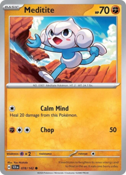 Pokemon Stellar Crown Meditite - 78