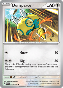 Pokemon Prismatic Evolutions Dunsparce - 79