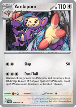 Pokemon Phantasmal Flames Ambipom - 79