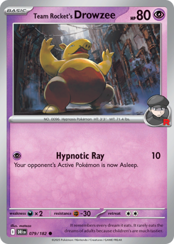 Pokemon Destined Rivals Team Rocket's Drowzee - 79