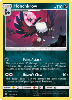 Pokemon Guardians Rising Honchkrow - 79