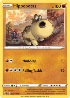 Pokemon Astral Radiance Hippopotas - 79
