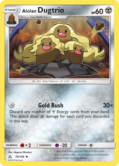 Pokemon Ultra Prism Alolan Dugtrio - 79