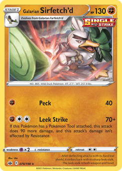 Pokemon Chilling Reign Galarian Sirfetch'd - 79