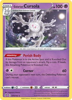 Pokemon Rebel Clash Galarian Cursola - 79