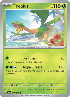 Pokemon Paldea Evolved Tropius - 7
