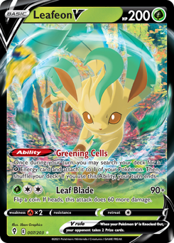 Pokemon Evolving Skies Leafeon V - 7