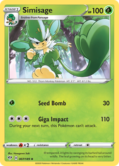 Pokemon Darkness Ablaze Simisage - 7