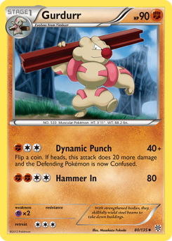 Pokemon Plasma Storm Gurdurr - 80