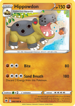 Pokemon Astral Radiance Hippowdon - 80