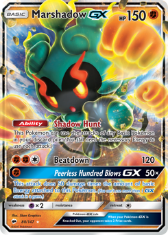 Pokemon Burning Shadows Marshadow-GX - 80