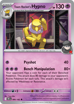 Pokemon Destined Rivals Team Rocket's Hypno - 80