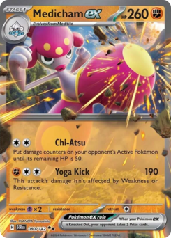 Pokemon Stellar Crown Medicham ex - 80