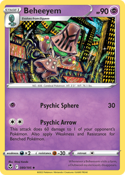 Pokemon Silver Tempest Beheeyem - 80