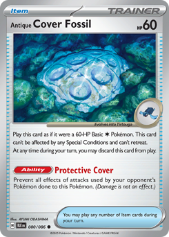 Pokemon Black Bolt Antique Cover Fossil - 60
