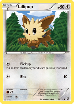 Pokemon Black & White Lillipup - 80