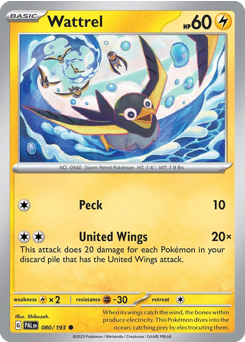 Pokemon Paldea Evolved Wattrel - 80