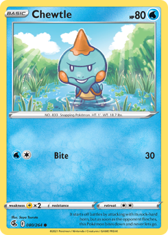 Pokemon Fusion Strike Chewtle - 80