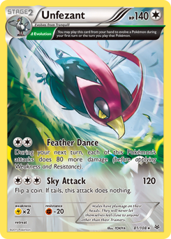 Pokemon Roaring Skies Unfezant - 81