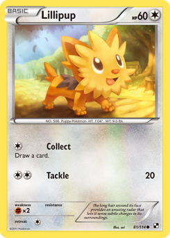 Pokemon Black & White Lillipup - 81