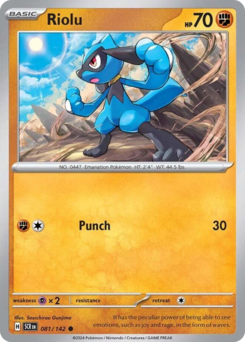 Pokemon Stellar Crown Riolu - 81